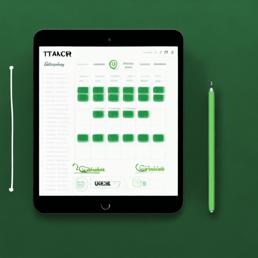 AI generated: App Logo for Habit Tracker, Modern Style, illustrator, Green Calendar with a checkmark