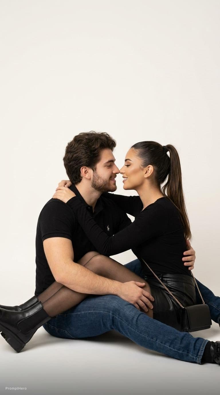 AI generated: **Prompt adaptado (mantendo cenário e pose do prompt base, mas com as pessoas da nova foto):**

Ultr...