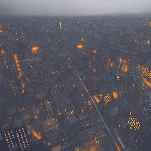 AI generated: 
              "0": "Blade Runner 2049, ((night)), dark sky, (dark), lakeside city, night view from ...