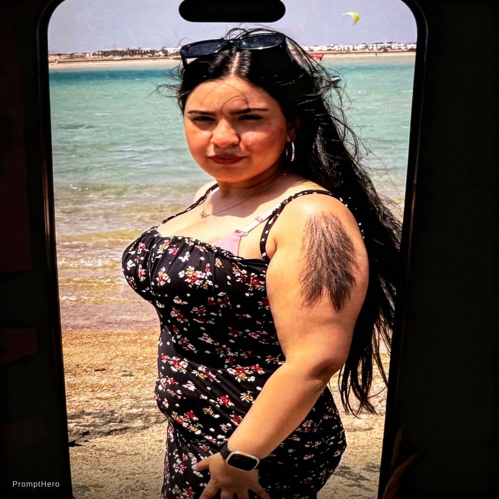 AI generated: enlarge breasts more massively ,enhance bigger huge massive breasts area to be massive  , to look ma...