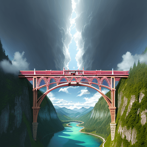 AI generated: heavenly bridge











