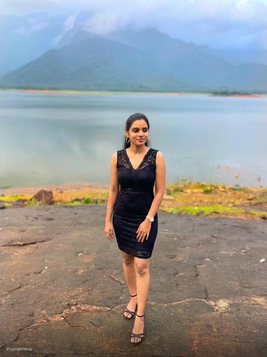 AI generated: sexy short dress with full body
