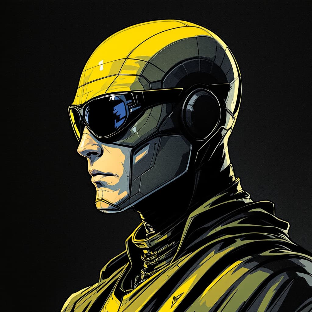AI generated: a masterpiece drawing of a superhero, perfect design, masterful coloring, great shading, comic book ...