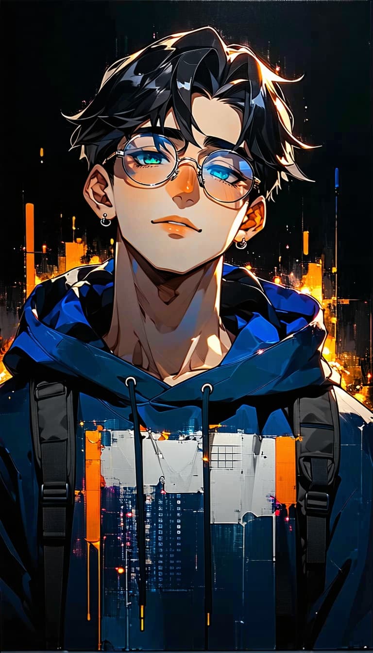 AI generated: masterpiece, (beautiful and aesthetic:1.5), surrealism, highly detailed, anime, a portrait painting ...