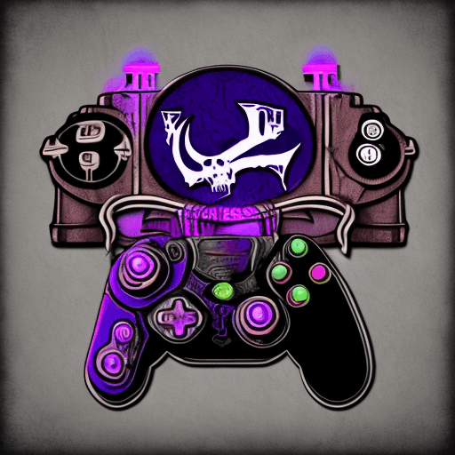 AI generated: Logo for twitch with Undertaker (Wrestler) and PS5 Controller steampunk, fantasy vivid colors, digit...