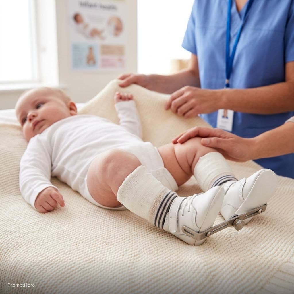 AI generated: clubfoot bilateral baby