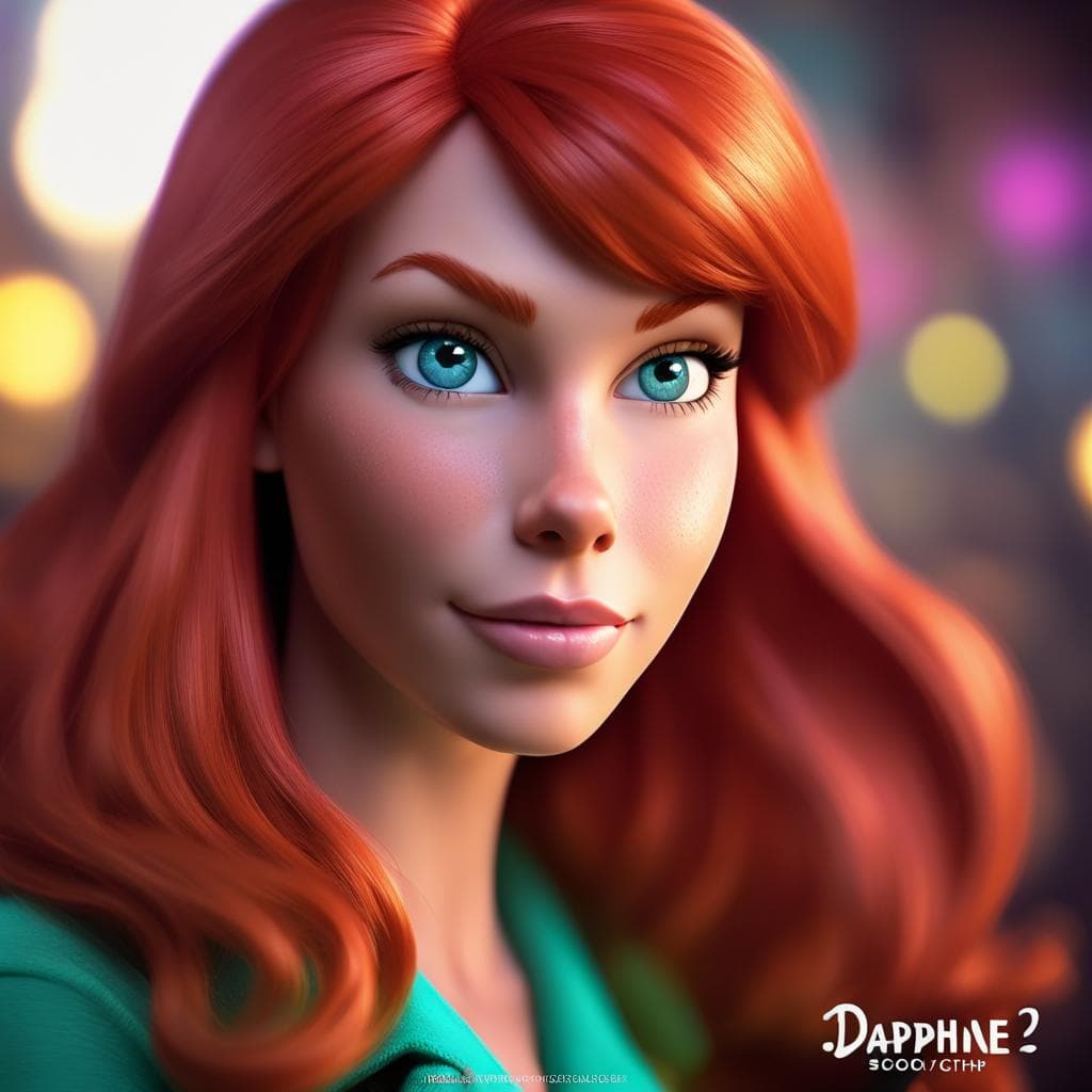 AI generated: Daphne from scooby doo, red head, beautiful, sharp focus, digital art, single subject, concept art, ...