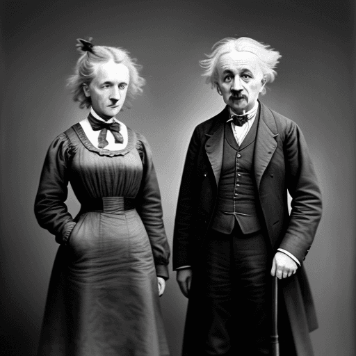 AI generated: Albert Einstein, Nicola Tesla and Marie Curie epic picture