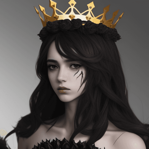 AI generated: Crea una corona de rey fragmentada, en un fondo negro con vidrios rotos