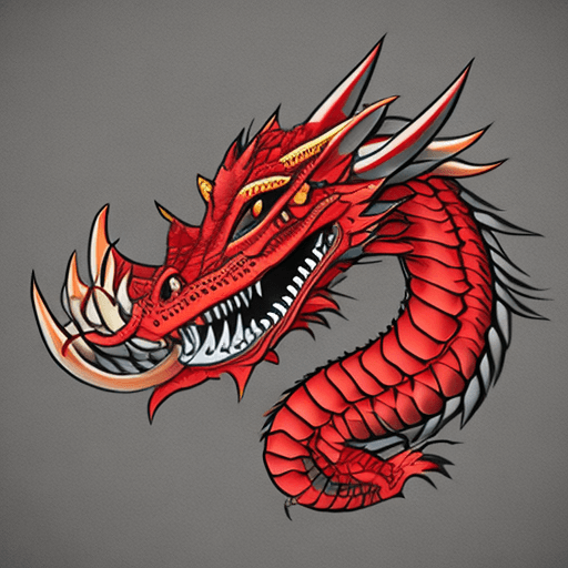AI generated: Oriental dragón design for motorcycle