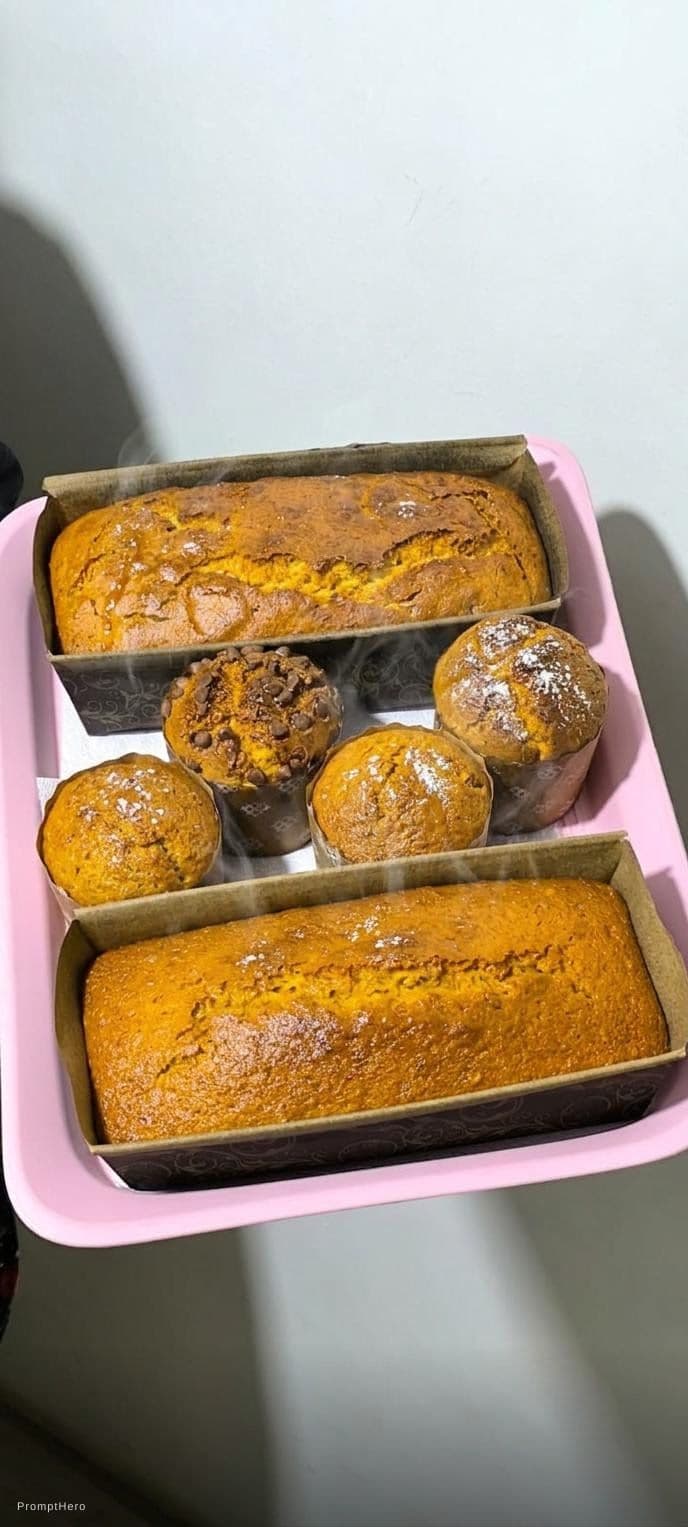AI generated: Queques deliciosos recién salidos del horno, qué sean los más apetitoso. 