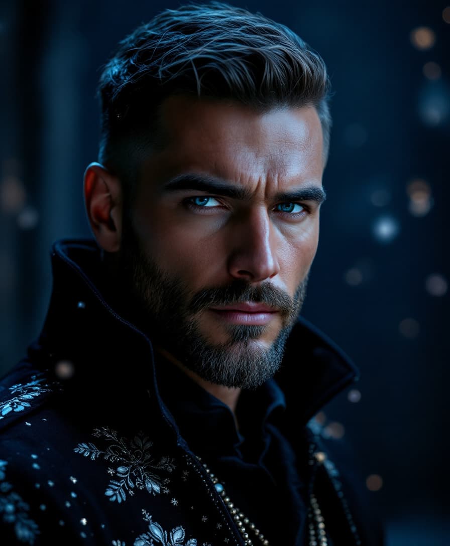 AI generated: Photo of a ultra realistic cinematic scene of  a mosthandsome strong clean shaven man, square jae, a...