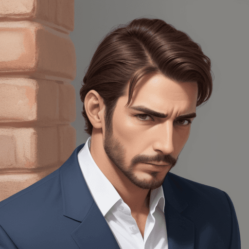 AI generated: Hombre con terno viendo de frente
