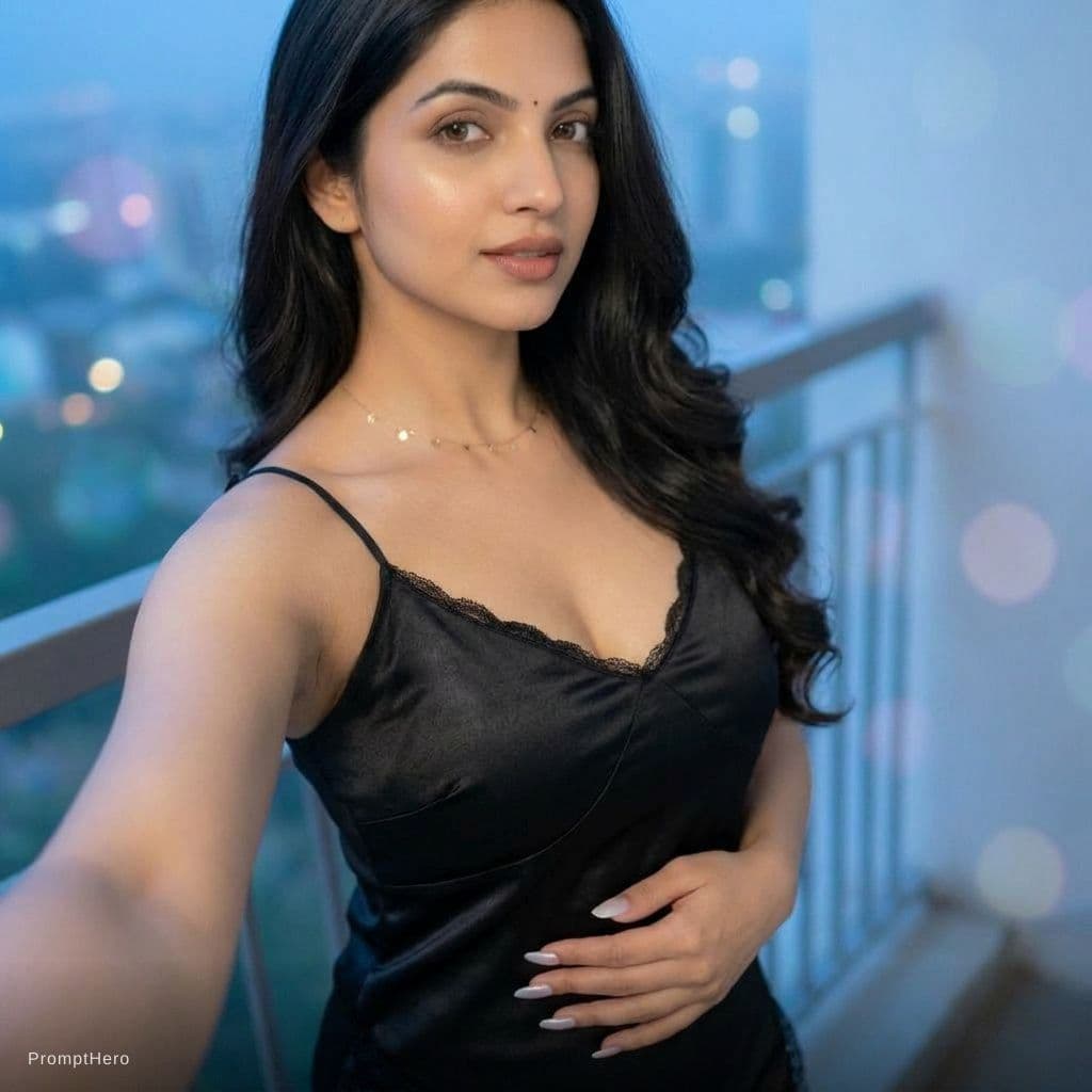 AI generated: Beautiful slip black dress 