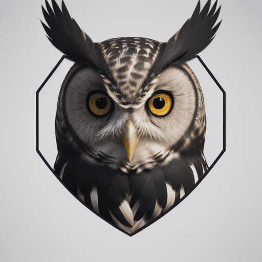 AI generated: The careful placement of geometric shapes can create a figurative picture, such as owl face.