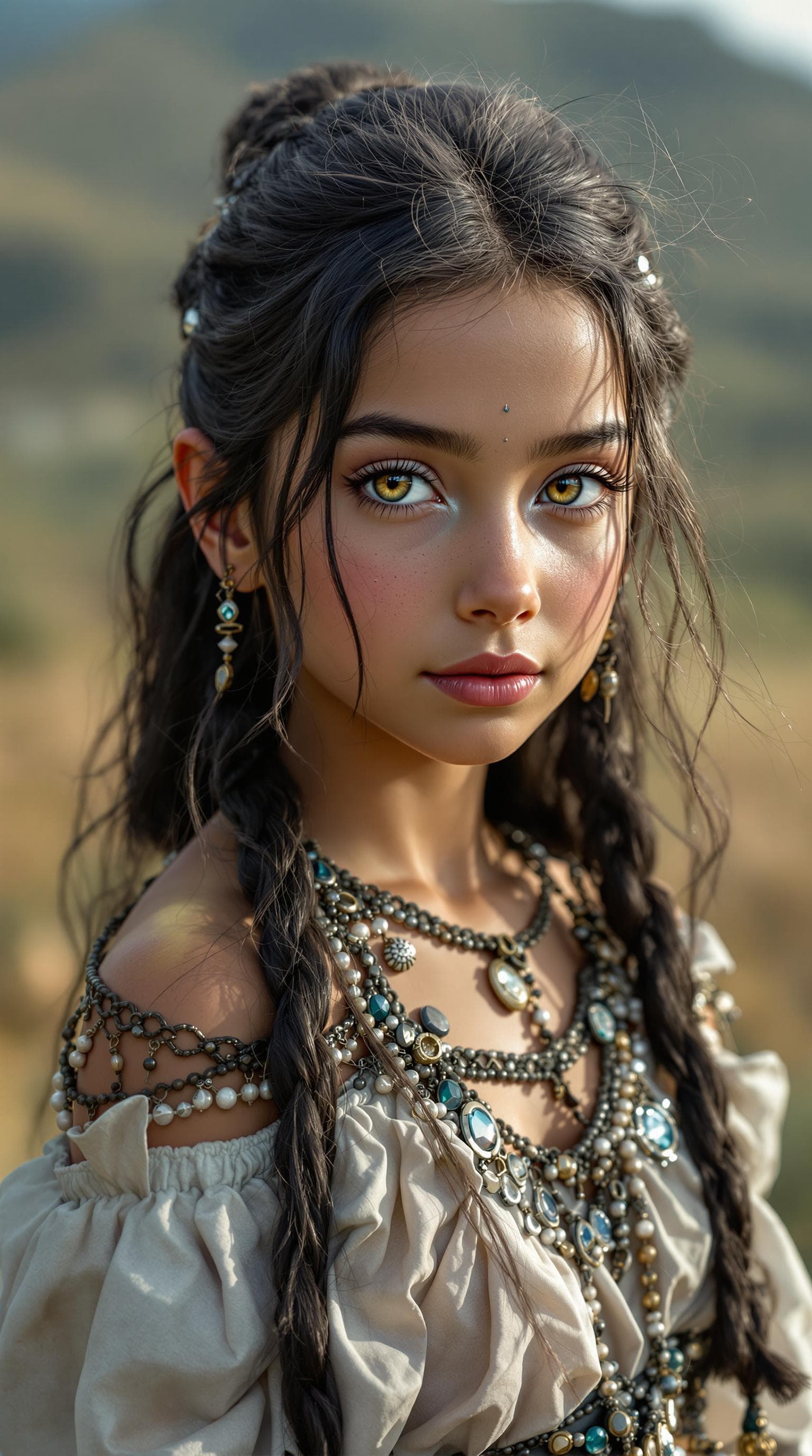 AI generated: a professional photo of a exceptionally of the most beautiful Mexican girl in the world, (age 11), (...
