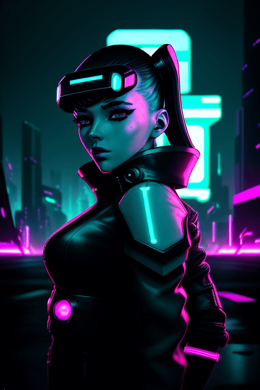 AI generated: girl of the future, futuristic design, electronic artwork, manga character, techno-noir, animated dr...