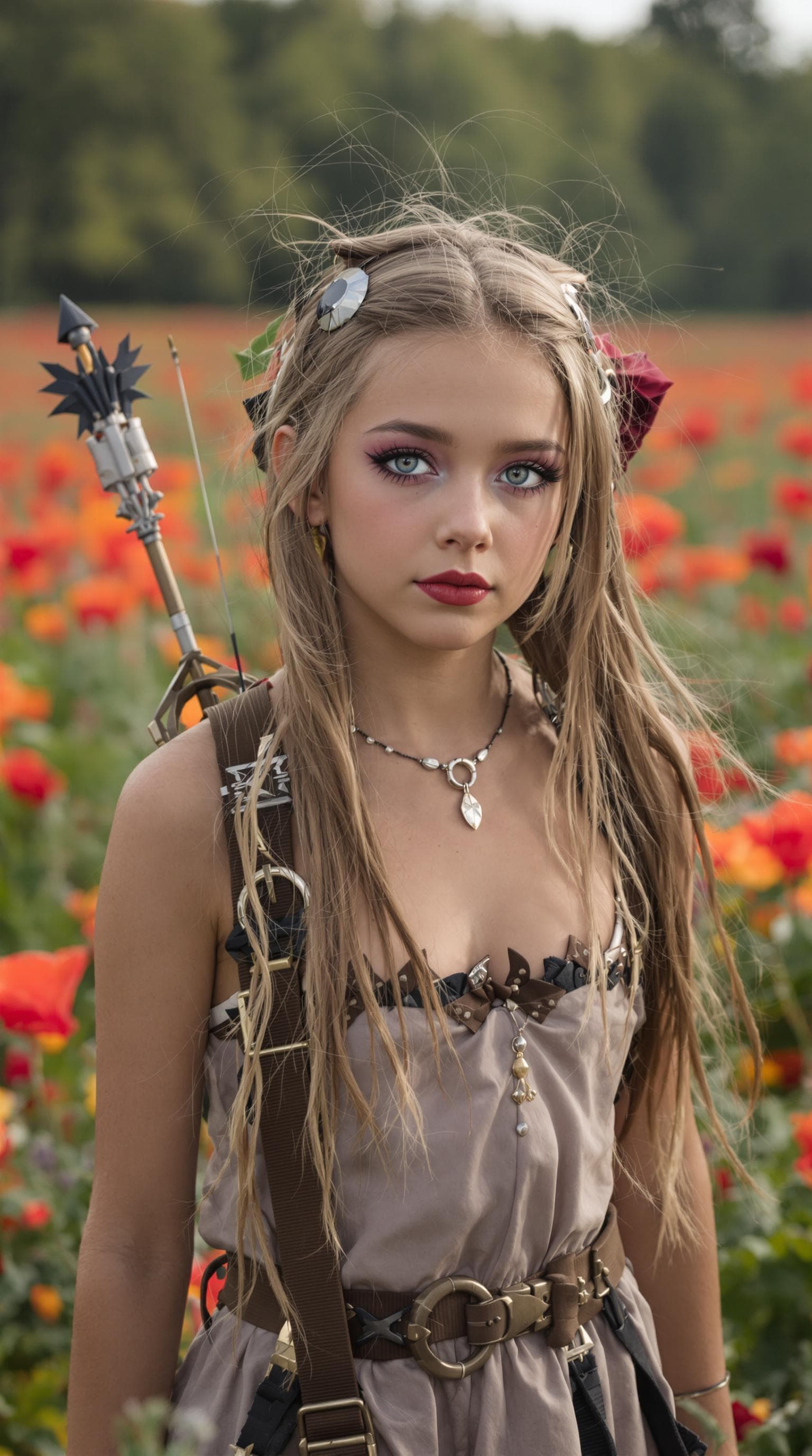 AI generated: a professional photo of a exceptionally beautiful girl in the world, (age 10), (ten year old) of the...
