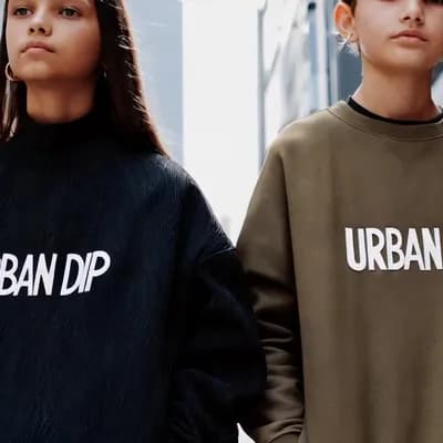 AI generated video:  A concept of a luxury urban street clothing  called: "URBAN DIP". Excellent eco-friendly materials....