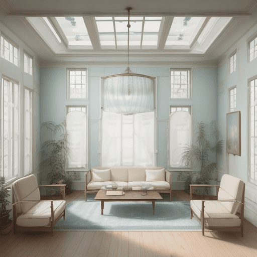 AI generated: High resolution photography interior design, dreamy sunken living room conversation pit, wooden floo...