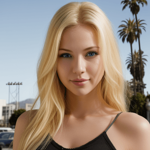 AI generated: Realistic Blonde Girl in the Los Angeles