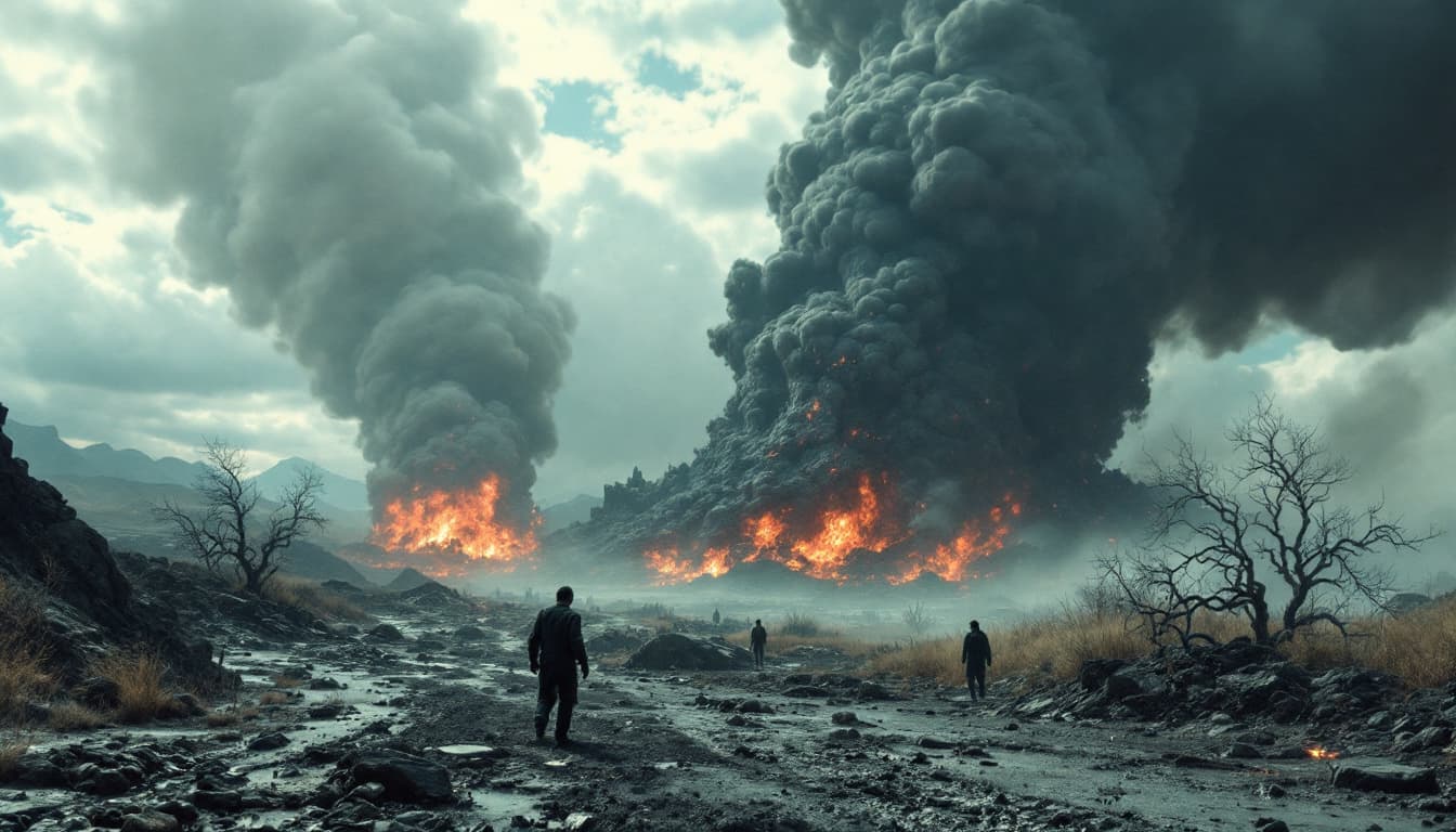 AI generated: Apocalypso movie 2 reimagined, high-resolution photography, ultra-realistic --ar 16:9 --stylize 750 ...