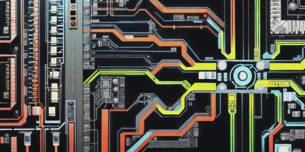 AI generated: Technology circuit lines