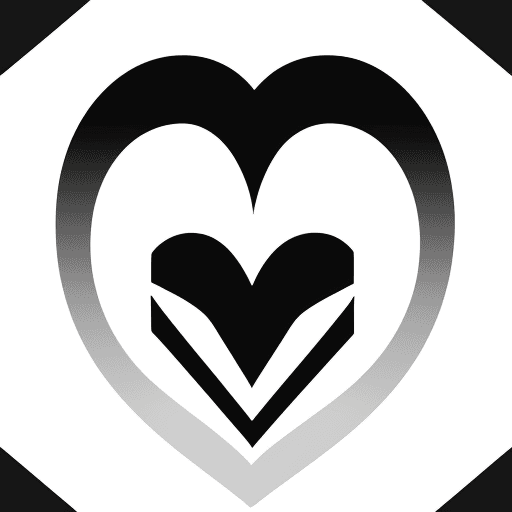 AI generated: Create a heart race vector logo on white background. 
