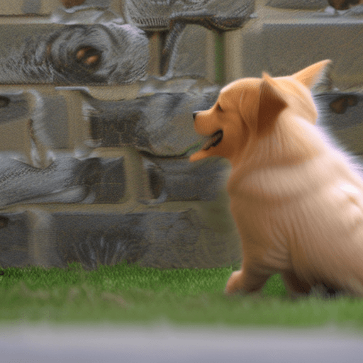AI generated: cat and dog playing