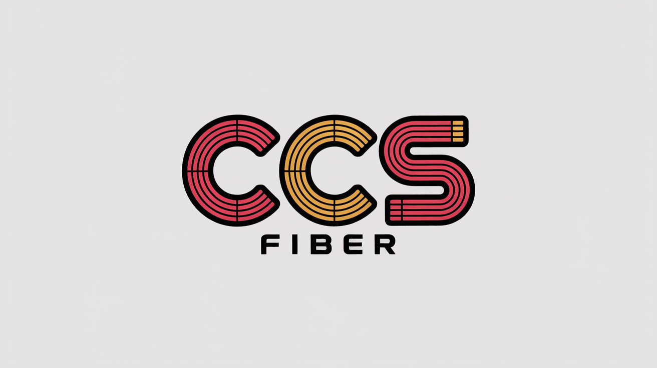 AI generated: Create a new company logo for a fiber optic company named CCS. the company colours are red black and...