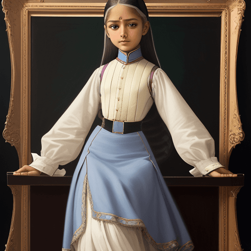 AI generated: cartoon girl in school uniform, in the style of firmin baes, lilia alvarado, y2k aesthetic, indian p...