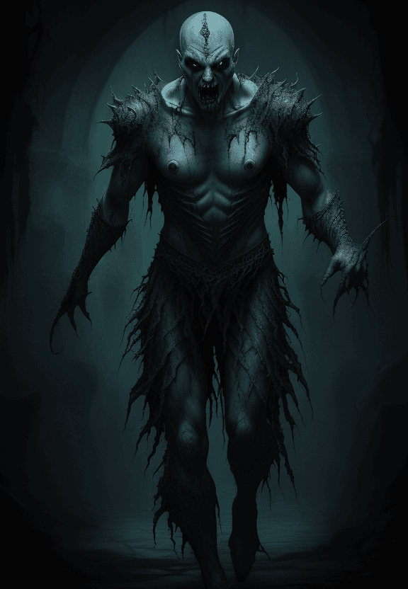 AI generated: Scary ancient Aqua man male Strigoi vampire, horror, ultra-detailed, HDR, dramatic lighting --ar 9:1...