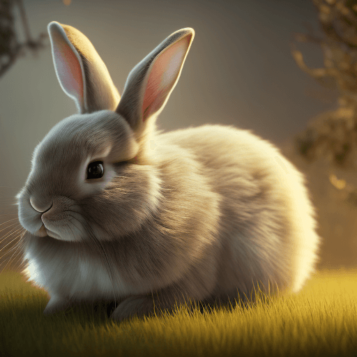 AI generated: Photo of a ultra realistic cute bunny, dramatic light, pale sunrise, cinematic lighting, battered, l...