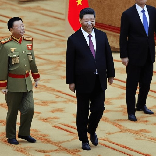 AI generated: Xi Jinping wearing a tight-fitting outfit to attend a national meeting.