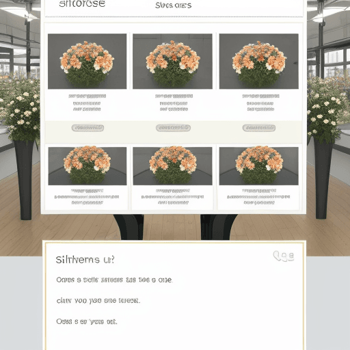 AI generated: Design a user interface for a flower shop website. The flow of the screens should be as follows:
Pro...