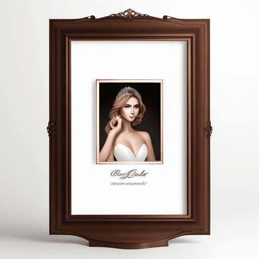AI generated: A paper framed picture design for a brand with the name written TOUCH AND BE GLAMMED 