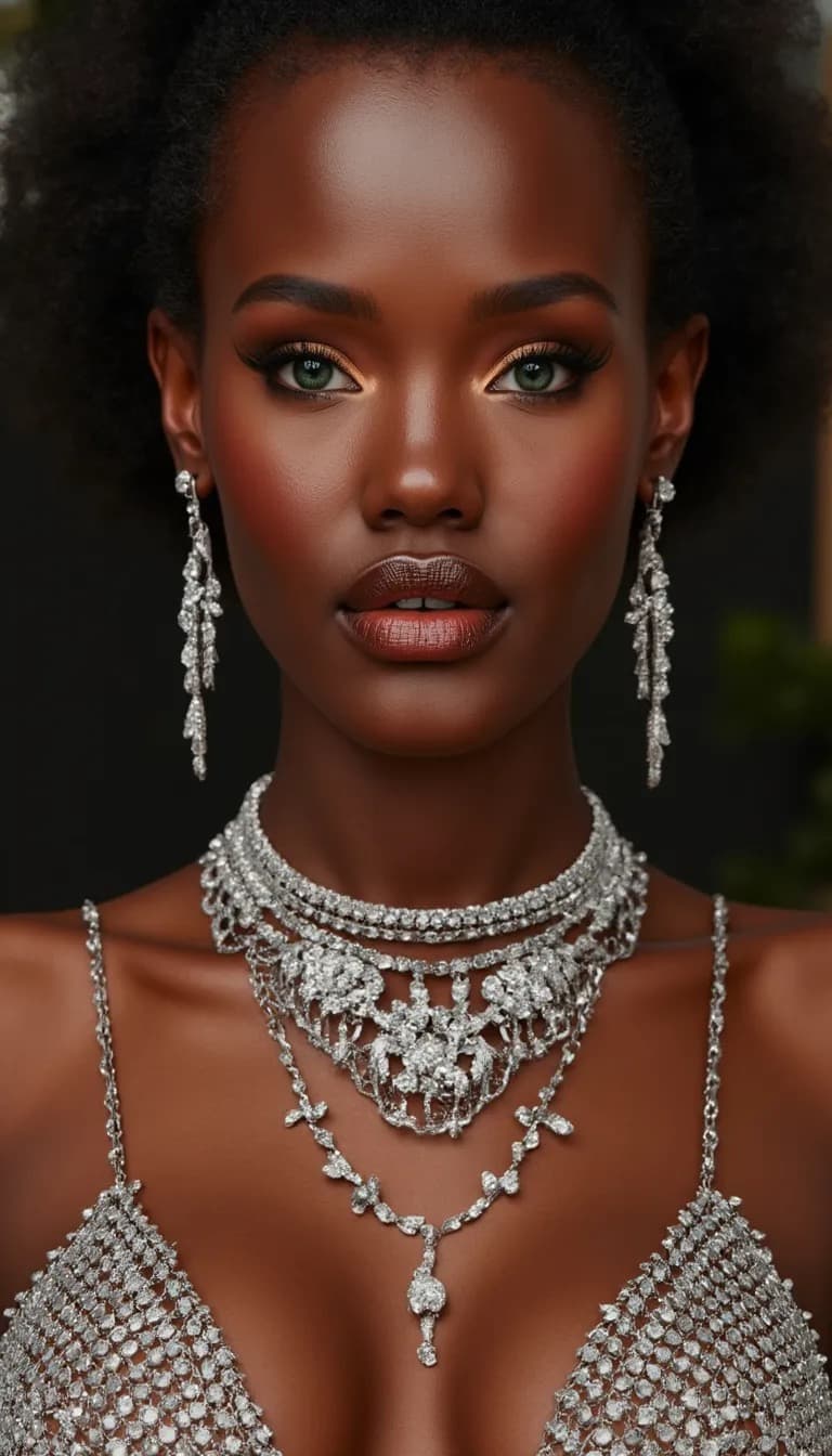 AI generated: An ultra-stylized and highly dramatic fashion editorial, rendered with a cinematic aesthetic. shot o...