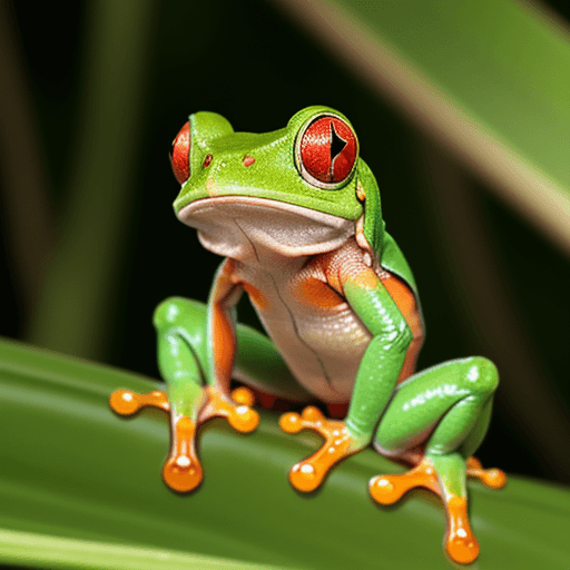 AI generated: red-eyed tree frog

