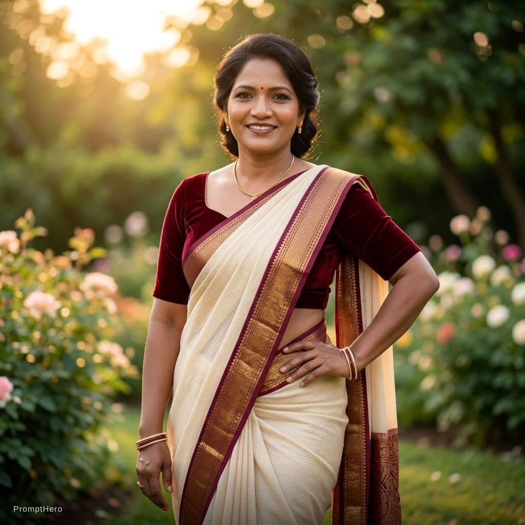 AI generated: hot sexy saree look blouse big boobs milky
