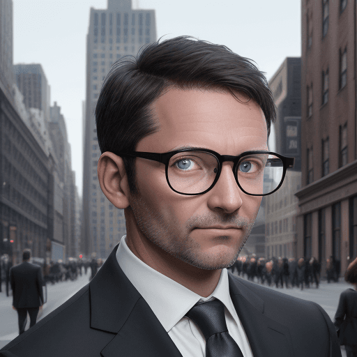 AI generated: many people,Medium Long Shot, looking_at_ viewer, a male 40 years old lawyer wearing a optical glass...