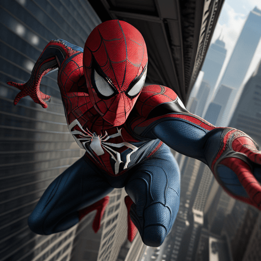 AI generated: Spider man in dynamics, highly detailed, packed with hidden details, style, high dynamic range, hype...