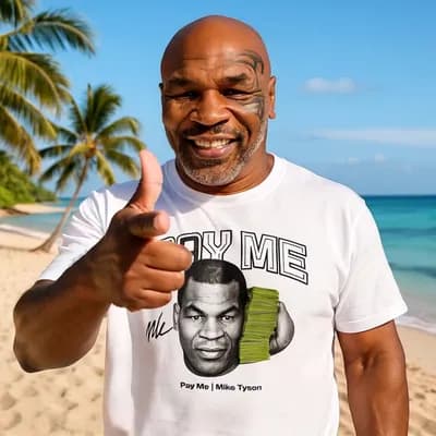 AI generated video: points with his left hand directly at the camera with his index finger (gesture hey you!) and with h...