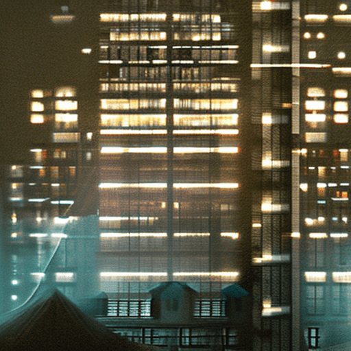 AI generated: 
              "0": "Blade Runner 2049, ((night)), dark sky, (dark), lakeside city, night view from ...
