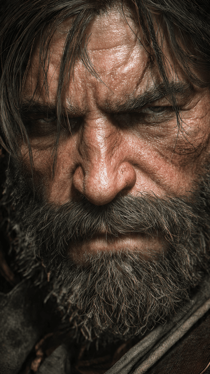 AI generated: Joel Miller,Close up,Digital portrait