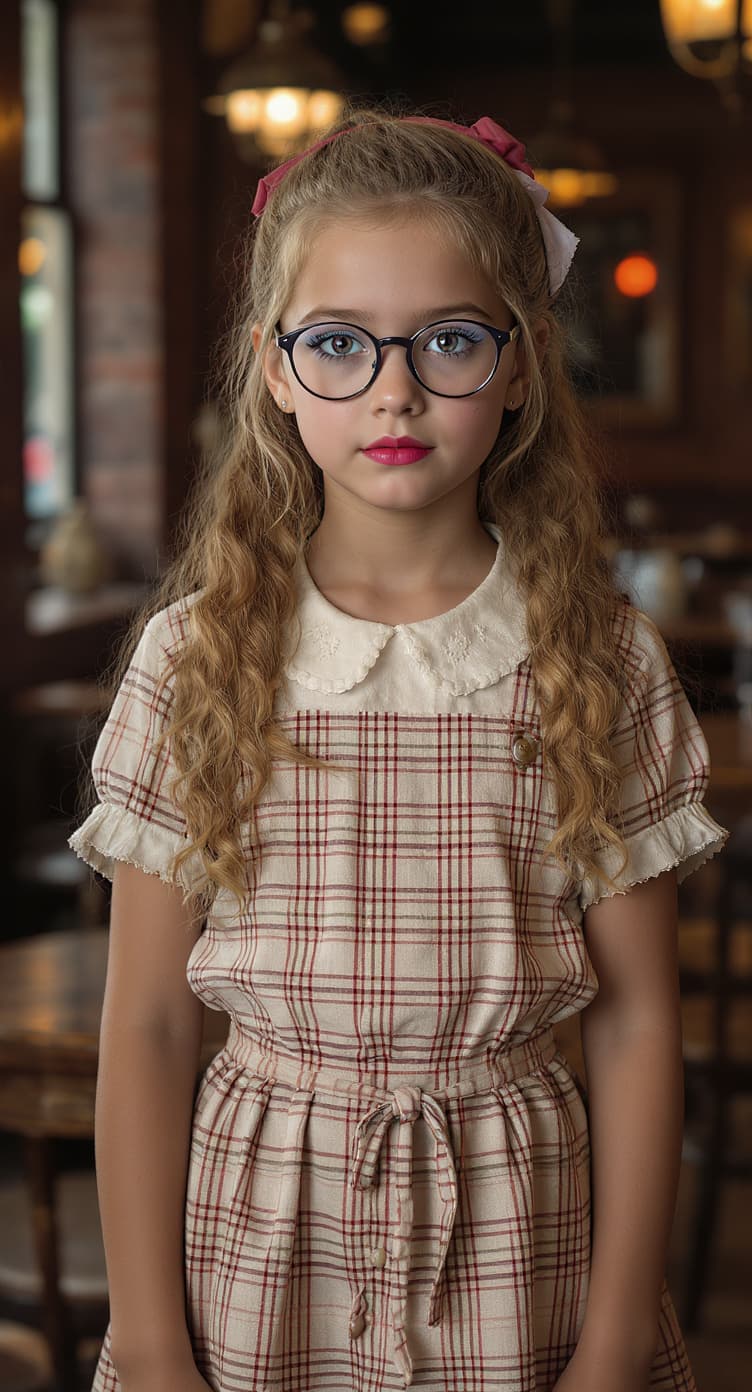 AI generated: A professional photograph captures one of the most beautiful fifth-grade girl in the world during th...
