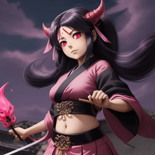 AI generated: Mitsuri kanroji (demon slayer), 
