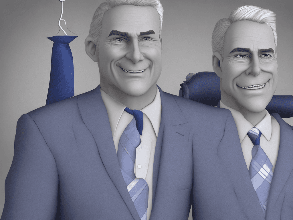 AI generated: You are a Disney Pixar artist. Create a Disney Pixar 3D style image of a 50-year-old male executive ...