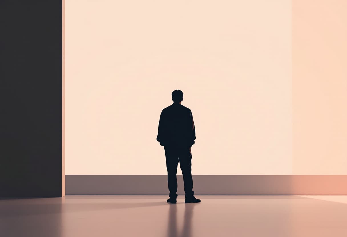 AI generated: contemporary, minimalist, wide, one subject, centered, digital illustration, wide angle, head-on, lo...