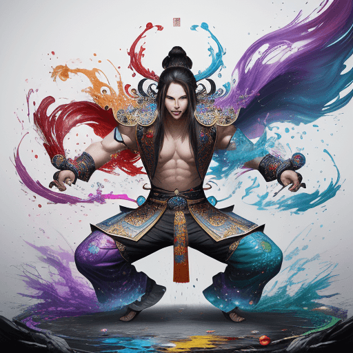 AI generated: showcase the magnificence of Orochi, colorful masterpiece, 1boy, fantasy art, whimsical, splash art,...