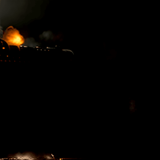 AI generated: Steam punk locomotive stands on the covered platform of an old train station, dramatic light, pale s...